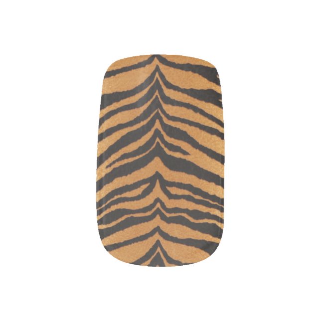 tiger print nail art (Right Thumb)