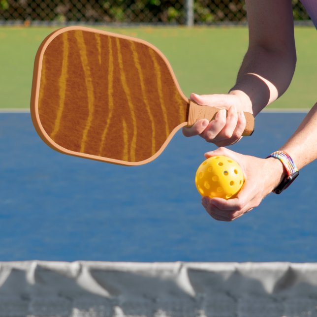 Tiger Print Pattern Pickleball Paddle (Insitu)