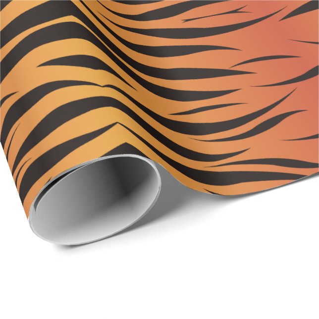Tiger Print Pattern Wrapping Paper (Roll Corner)