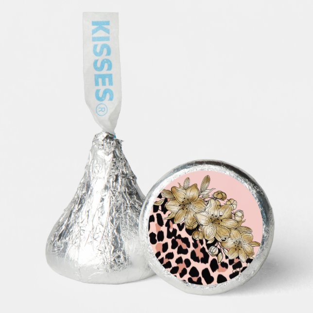 Tiger Print Pink & Black Ivory Flowers Candy Kiss (Front)