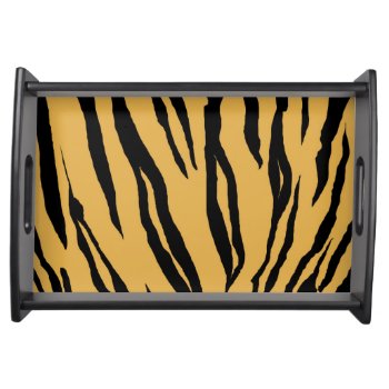 Tiger Print Serving Tray by imaginarystory at Zazzle