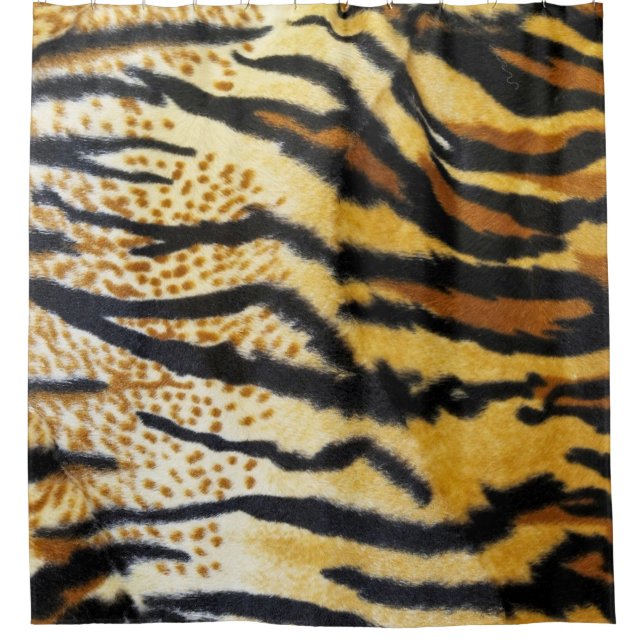 TIGER PRINT SHOWER CURTAIN (Front)