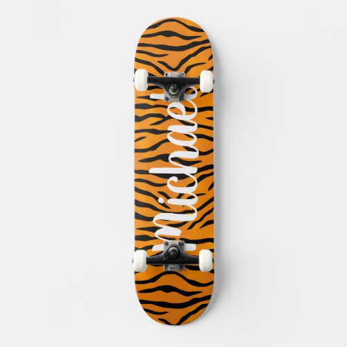 Tiger Print Skateboard