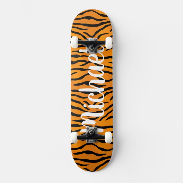 Tiger Print Skateboard (Front)
