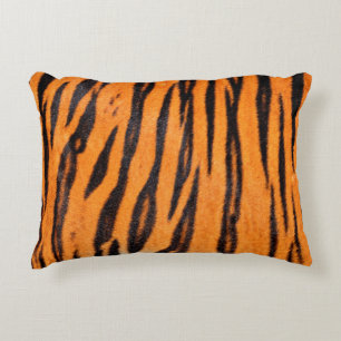 Tiger print texture accent pillow