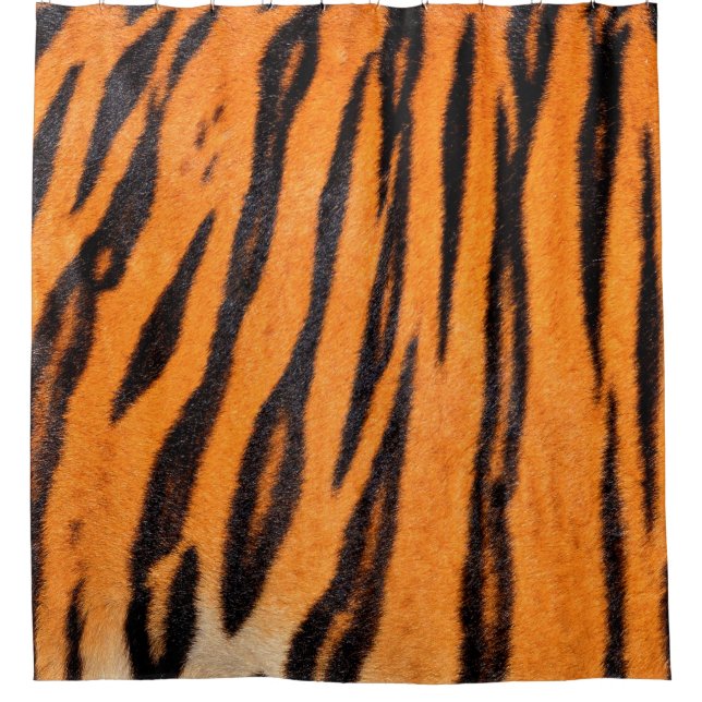 Tiger print texture shower curtain (Front)