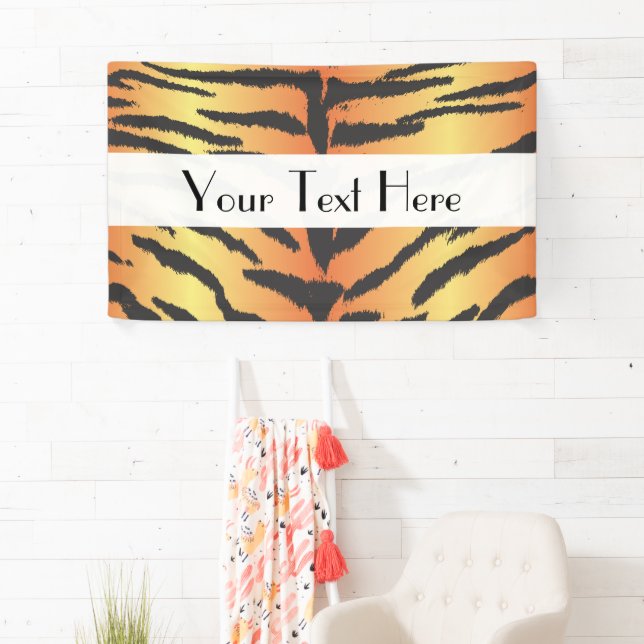 Tiger Print, Tiger Stripes, Animal Print, Jungle Banner (Insitu)