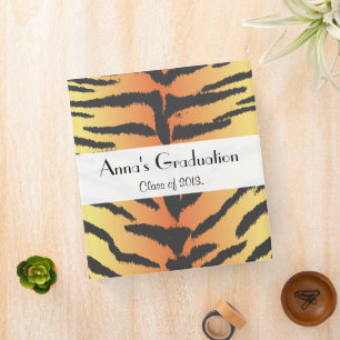 Tiger Print, Tiger Stripes, Jungle, Graduation Binder