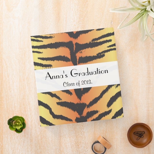 Tiger Print, Tiger Stripes, Jungle, Graduation Binder (In Situ)
