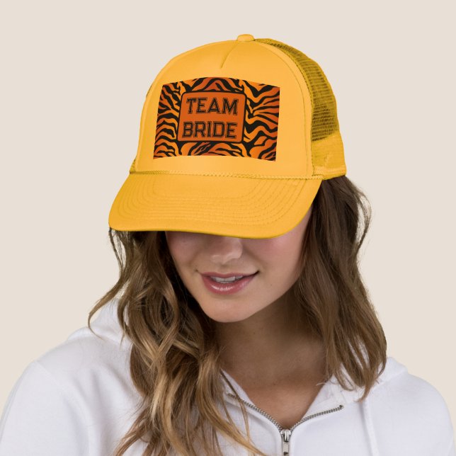 Tiger print trucker hat (In Situ)