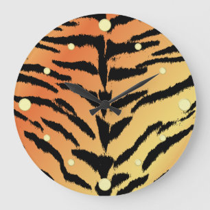 Tiger Print Wall Clock