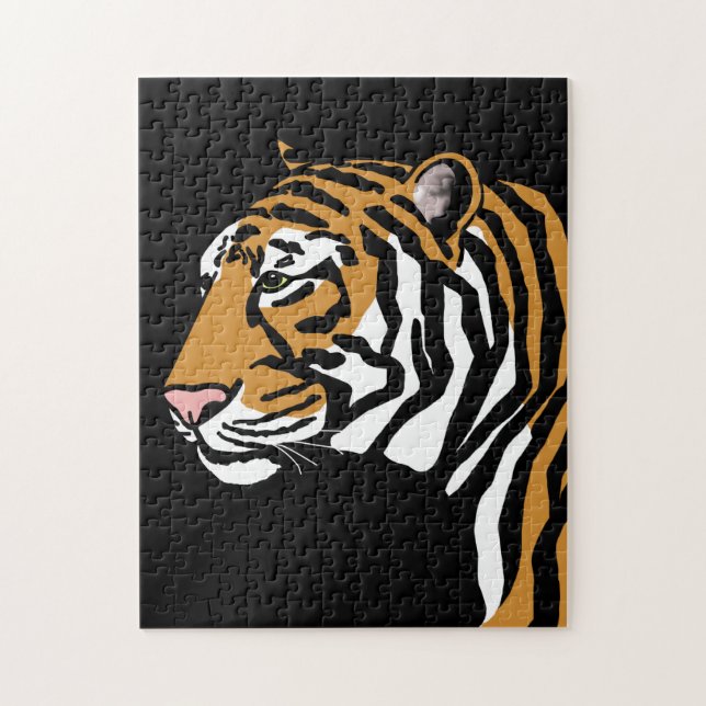 Tiger Profile Portrait Jigsaw Puzzle (Vertical)