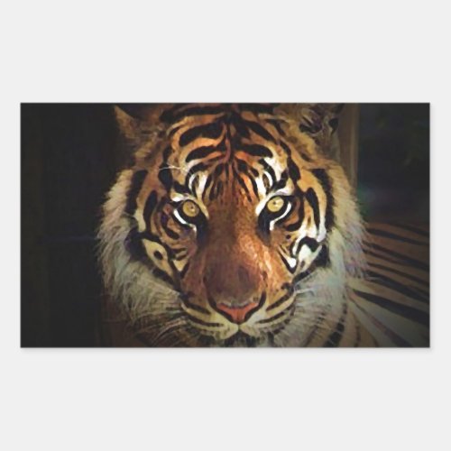 Tiger Rectangular Sticker