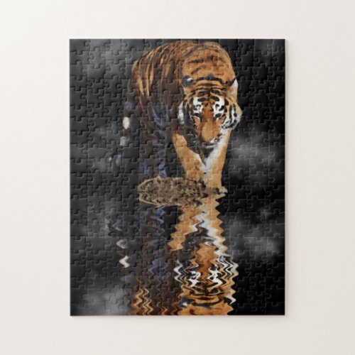 Tiger reflection jigsaw puzzle
