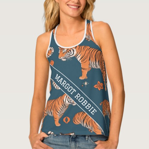 Tiger Retro Colorful Personalized Pattern Tank Top