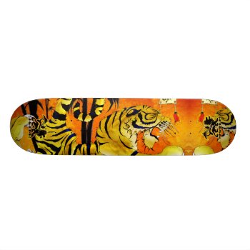 Tiger River Skateboard by skidoneart at Zazzle