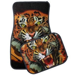 Tiger Roar Car Floor Mat