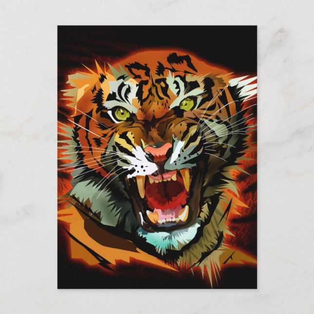 Tiger Roar  Postcard (Front)