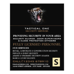 Tiger Roar, Security Personnel Advertising Flyer