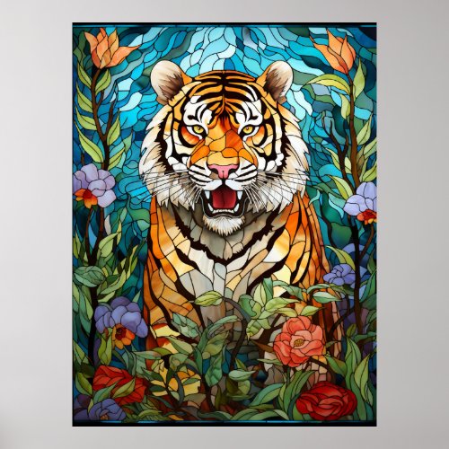 Tiger Roaring Poster