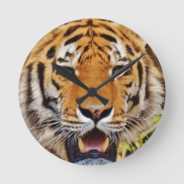 Tiger Round Clock (Front)