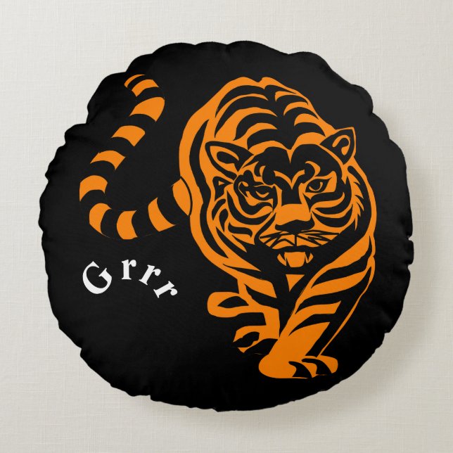 Tiger Round Pillow (Front)