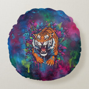 Tiger Round Pillow