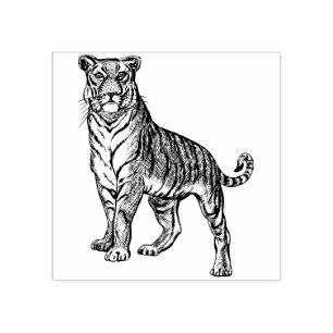 Tiger rubber stamp