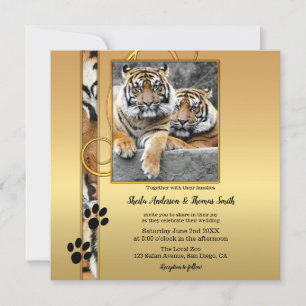 Tiger Safari Zoo Wedding Invitation