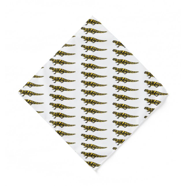Tiger salamander cartoon illustration bandana (Front)