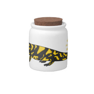 Tiger salamander cartoon illustration  candy jar