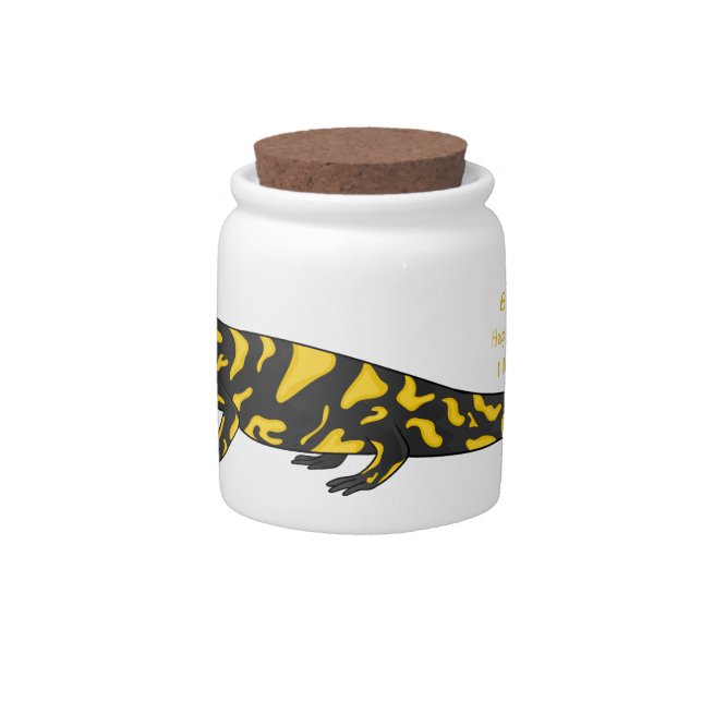 Tiger salamander cartoon illustration  candy jar (Front)