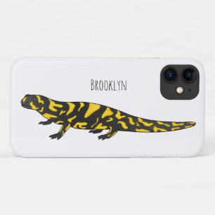 Tiger salamander cartoon illustration iPhone 11 case