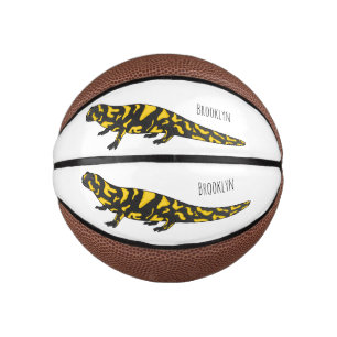 Tiger salamander cartoon illustration mini basketball