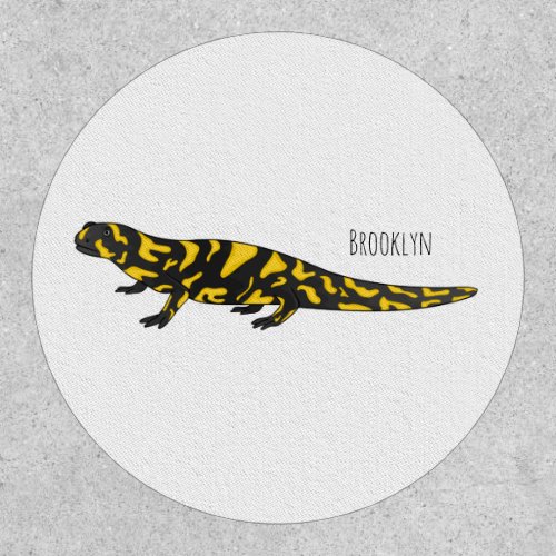 Tiger salamander cartoon illustration  patch