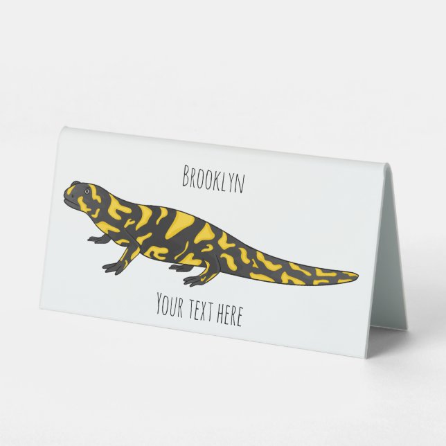 Tiger salamander cartoon illustration  table tent (Front)