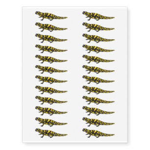 Tiger salamander cartoon illustration temporary tattoos