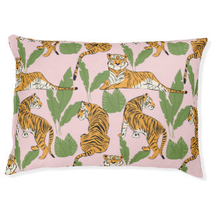 Tiger Seamless Pattern: Exotic Vintage Style Pet Bed