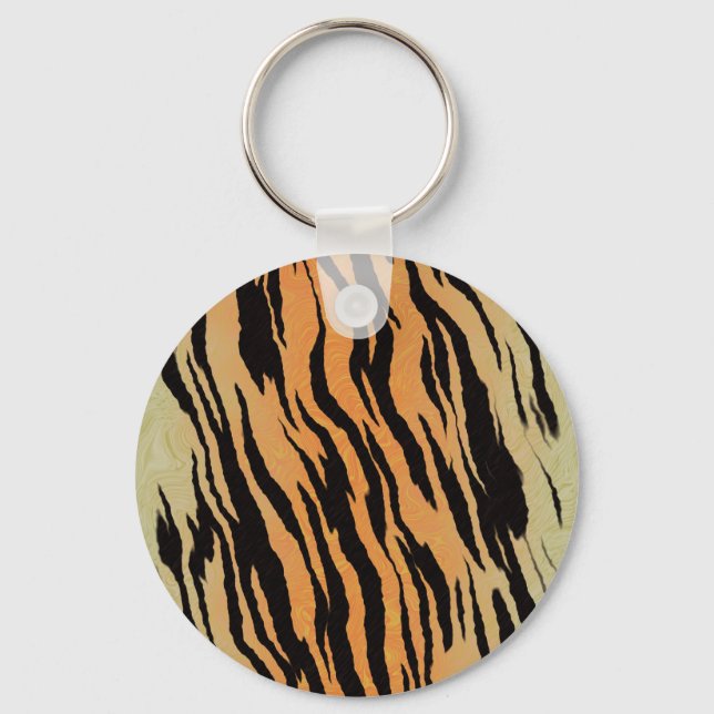 Tiger seamless pattern texture background keychain (Front)