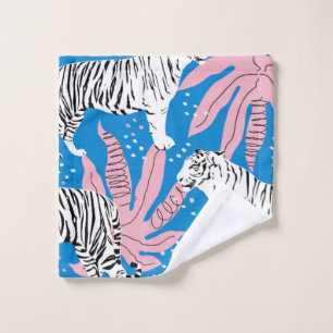Tiger seamless pattern,wild animal background,tren wash cloth