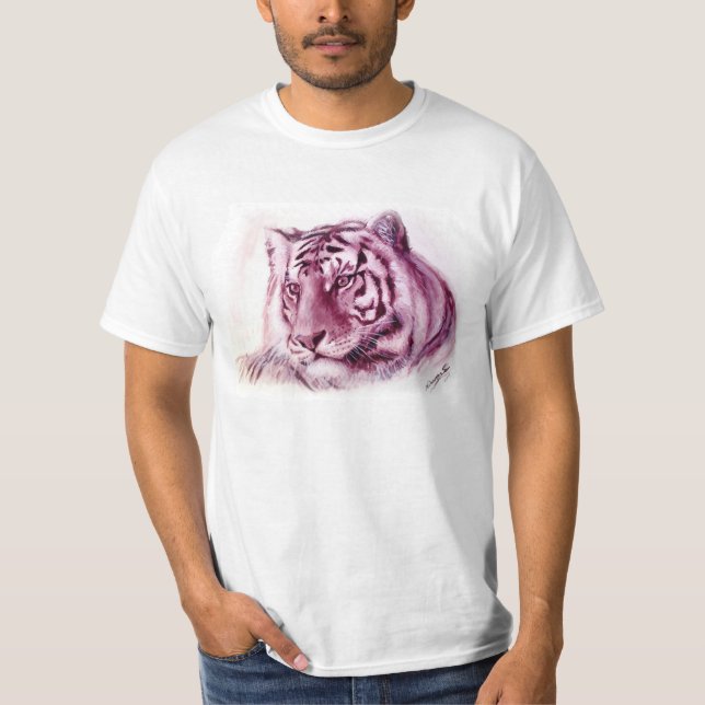 Tiger Shirt - Monochrome oil painting tiger (Front)