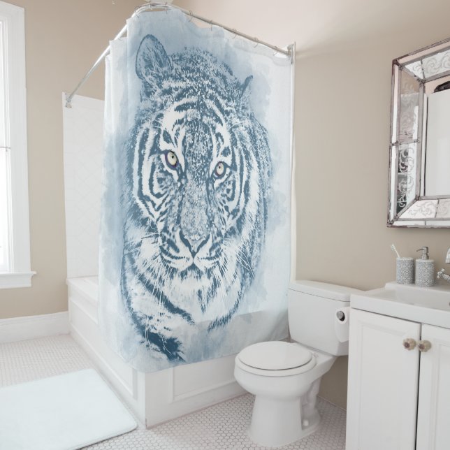 tiger shower curtain (In Situ)