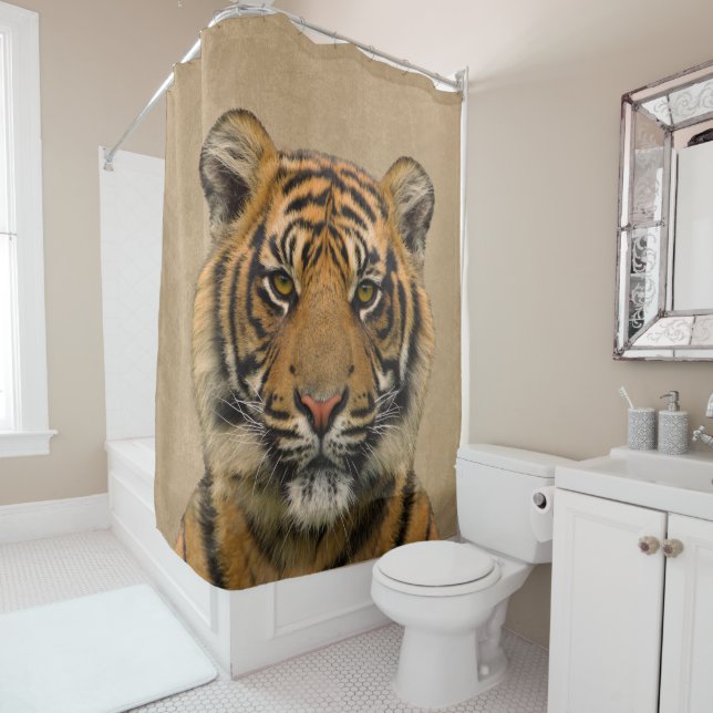 Tiger Shower Curtain (In Situ)