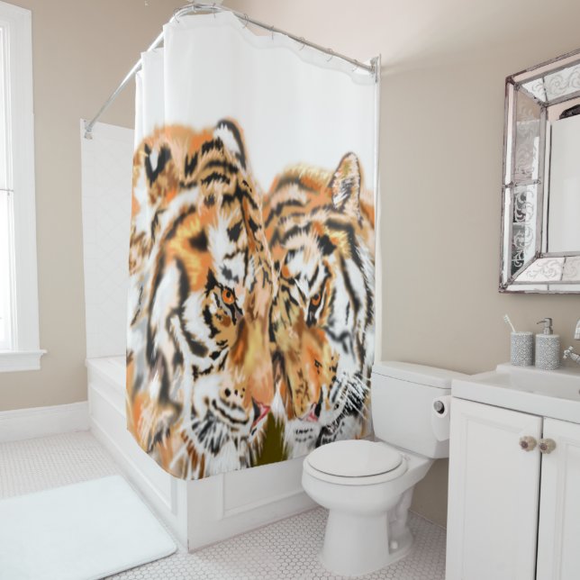 Tiger Shower Curtain (In Situ)