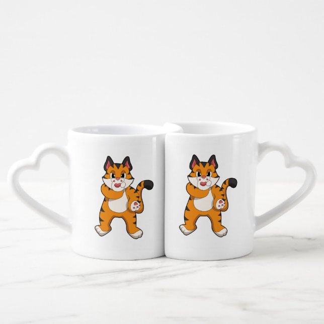 Tiger silent coffee mug set (Front Nesting)