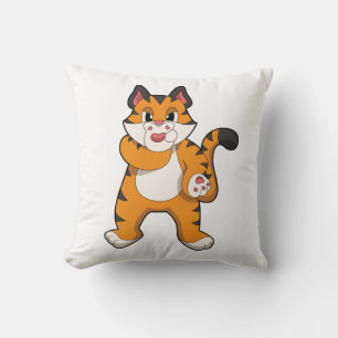 Tiger silent throw pillow