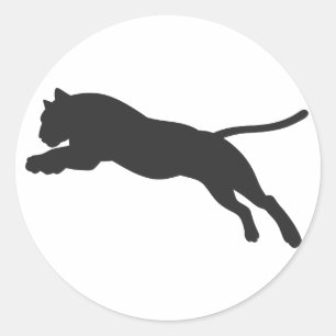 Tiger silhouette - Choose background color Classic Round Sticker