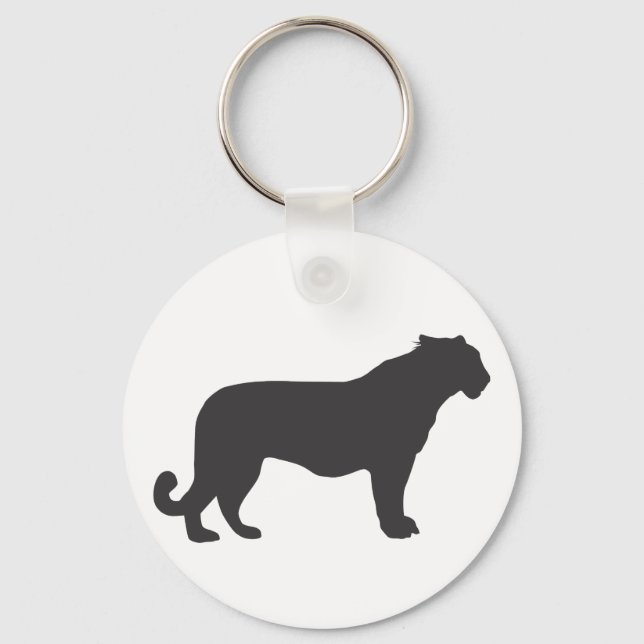 Tiger Silhouette Keychain (Front)