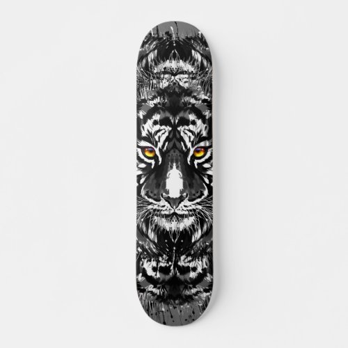 Tiger Skateboard  Black and White Tiger Drawing