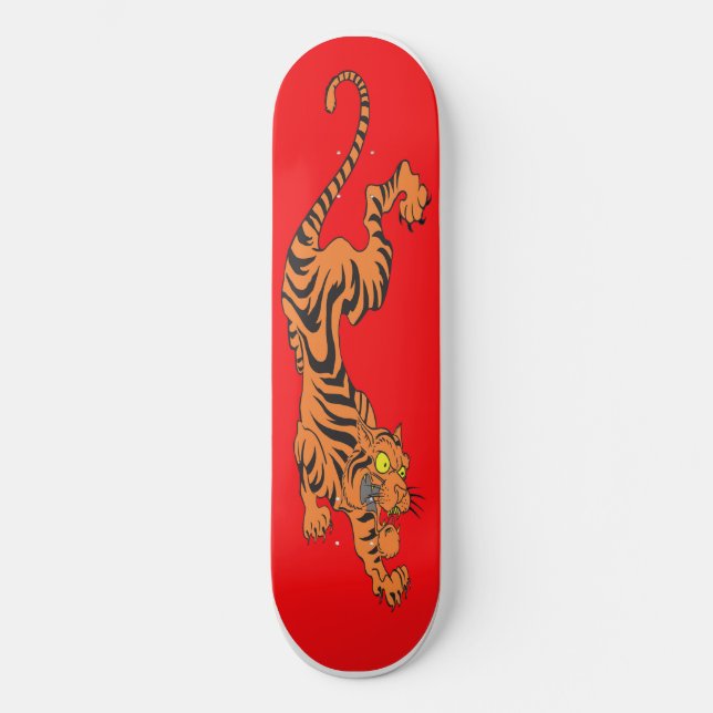 Tiger Skateboard Deck (Front)